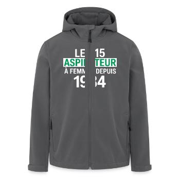 Le c15 aspirateur à femmes cadeau c15 du seigneur - Veste softshell homme en polyester recyclé Stanley/Stella - noir - Devant - AI Model Male 185 light (185cm)