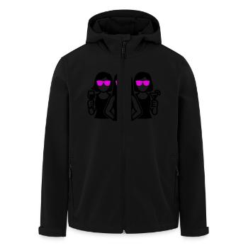 Hen Team Girls Party - Men’s Recycled Softshell Jacket by Stanley/Stella - black - Front - AI Model Male 185 light (185cm)