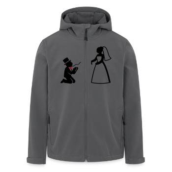 Newlyweds Married Couple Whip Wedding - Men’s Recycled Softshell Jacket by Stanley/Stella - black - Front - AI Model Male 185 light (185cm)