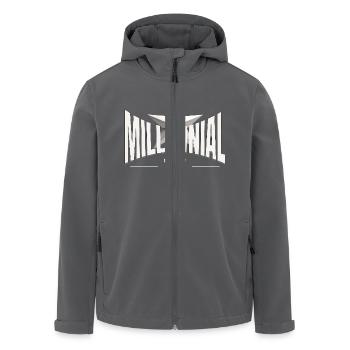 Star du millénaire – Génération Y - Veste softshell homme en polyester recyclé Stanley/Stella - noir - Devant - AI Model Male 185 light (185cm)