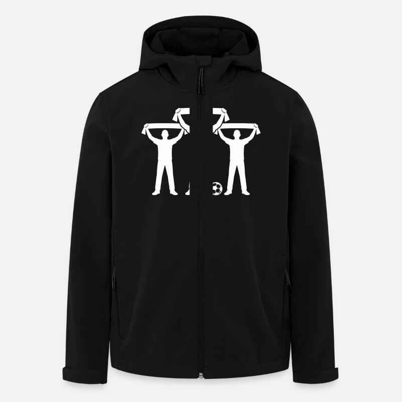 Fussball Mannschaft Fans - Recycelte Männer Softshell-Jacke von Stanley/Stella - Schwarz