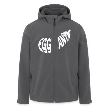 Aubergine - Cooles Gemüse Logo - Recycelte Männer Softshell-Jacke von Stanley/Stella - Schwarz - Vorne - AI Model Male 185 light (185cm)