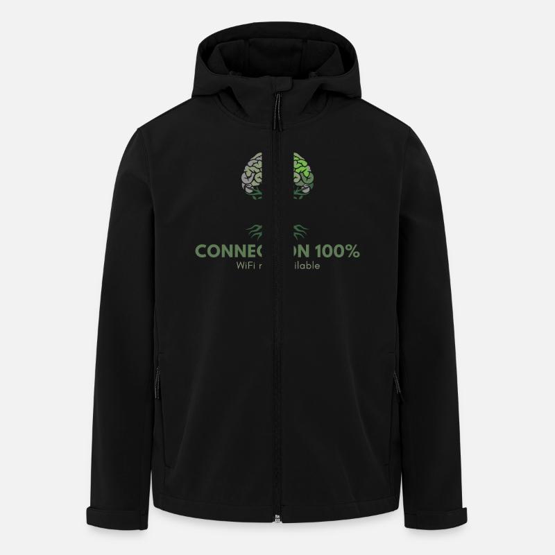 Connection 100%, WIFI not available - Men’s Recycled Softshell Jacket by Stanley/Stella - black