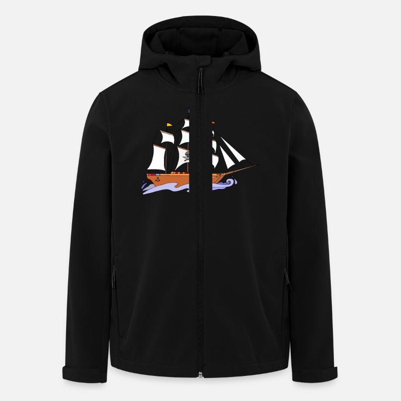 Sailing ship - Men’s Recycled Softshell Jacket by Stanley/Stella - black