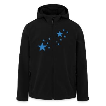 Star, stars - Men’s Recycled Softshell Jacket by Stanley/Stella - black - Front - AI Model Male 185 light (185cm)