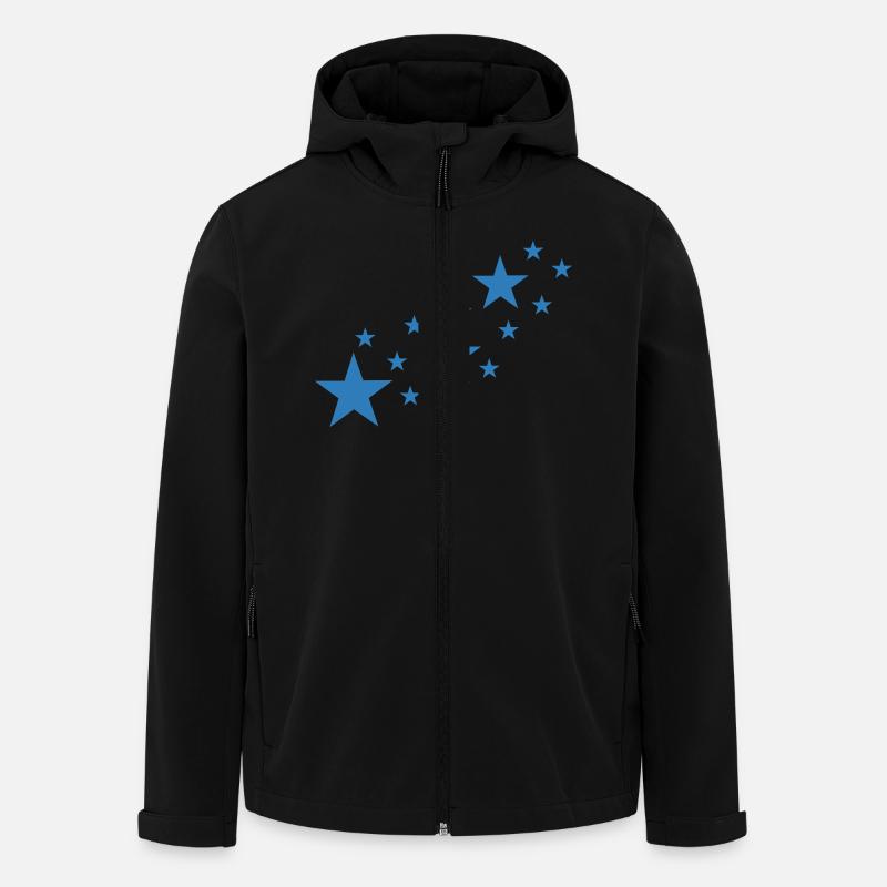 Star, stars - Men’s Recycled Softshell Jacket by Stanley/Stella - black