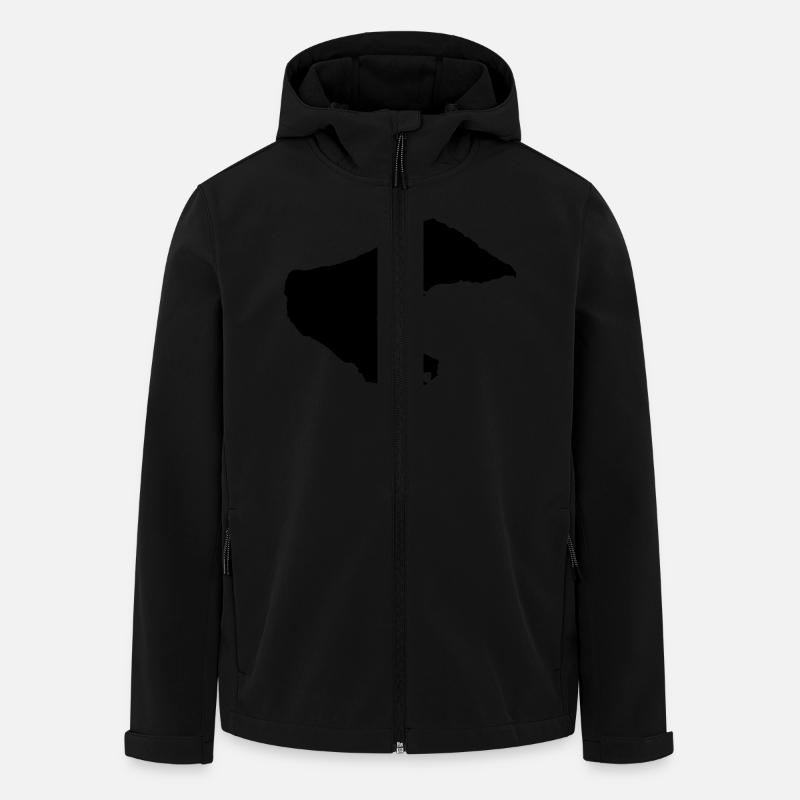 borkum - Recycelte Männer Softshell-Jacke von Stanley/Stella - Schwarz