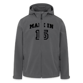 mp_madein15a - Veste softshell homme en polyester recyclé Stanley/Stella - noir - Devant - AI Model Male 185 light (185cm)