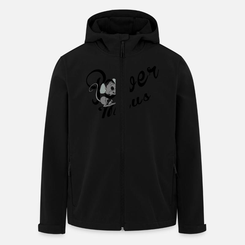 Power Maus - Recycelte Männer Softshell-Jacke von Stanley/Stella - Schwarz