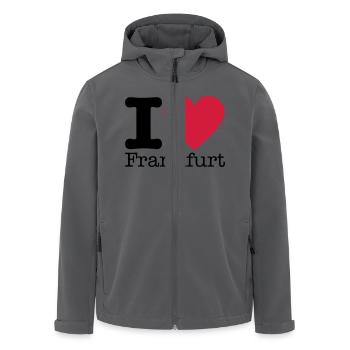 i_love_frankfurt_1 - Veste softshell homme en polyester recyclé Stanley/Stella - noir - Devant - AI Model Male 185 light (185cm)
