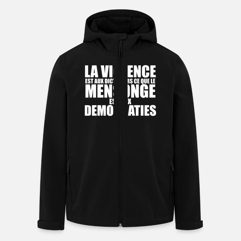 mensonge democratrique - Veste softshell homme en polyester recyclé Stanley/Stella - noir
