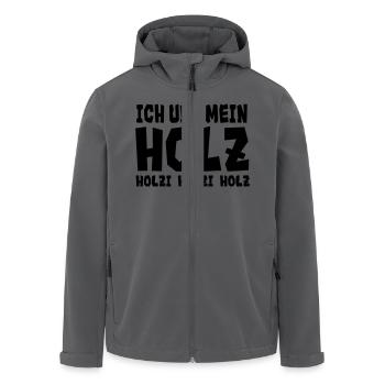 Ich und mein - Holz - Recycelte Männer Softshell-Jacke von Stanley/Stella - Schwarz - Vorne - AI Model Male 185 light (185cm)