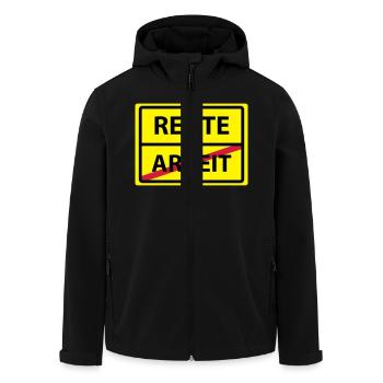 pension du travail - Veste softshell homme en polyester recyclé Stanley/Stella - noir - Devant - AI Model Male 185 light (185cm)