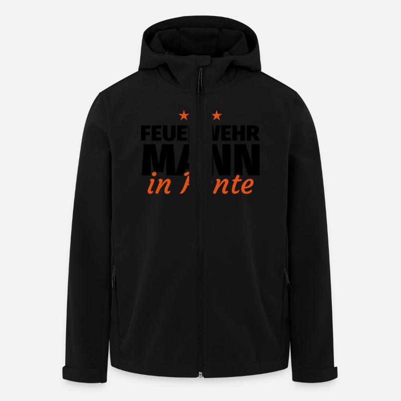 Feuerwehrmann Rente - Recycelte Männer Softshell-Jacke von Stanley/Stella - Schwarz