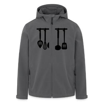 Couverts de cuisine - Veste softshell homme en polyester recyclé Stanley/Stella - noir - Devant - AI Model Male 185 light (185cm)