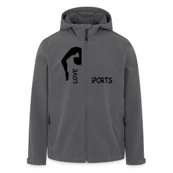 love sport - Veste softshell homme en polyester recyclé Stanley/Stella - noir - Devant - AI Model Male 185 light (185cm)