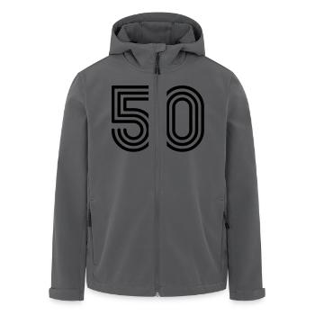 50 fuenfzig fifty - Recycelte Männer Softshell-Jacke von Stanley/Stella - Schwarz - Vorne - AI Model Male 185 light (185cm)