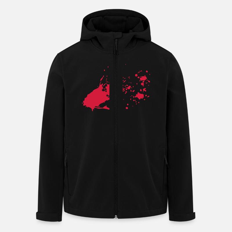 éclaboussures de sang - Veste softshell homme en polyester recyclé Stanley/Stella - noir