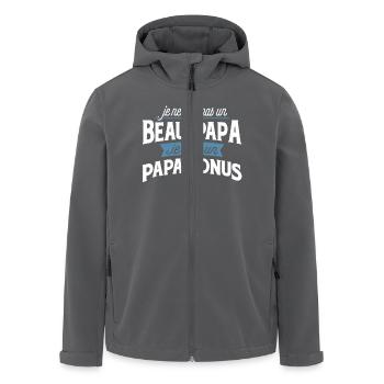 Papa bonus cadeau - Veste softshell homme en polyester recyclé Stanley/Stella - noir - Devant - AI Model Male 185 light (185cm)