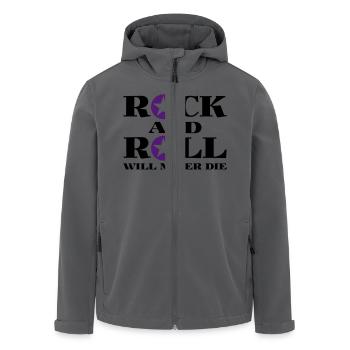 Le rock and roll ne sera jamais - Veste softshell homme en polyester recyclé Stanley/Stella - noir - Devant - AI Model Male 185 light (185cm)
