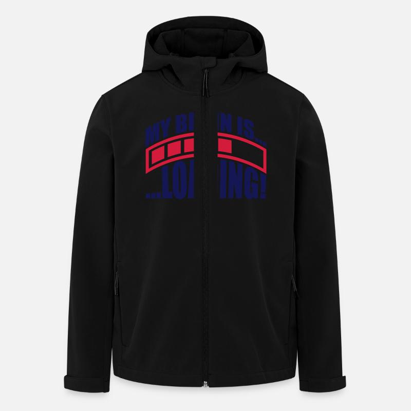 my_brain_is_loading_f2 - Recycelte Männer Softshell-Jacke von Stanley/Stella - Schwarz
