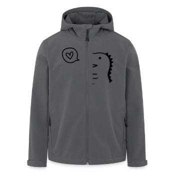 Cute Dino - Veste softshell homme en polyester recyclé Stanley/Stella - noir - Devant - AI Model Male 185 light (185cm)