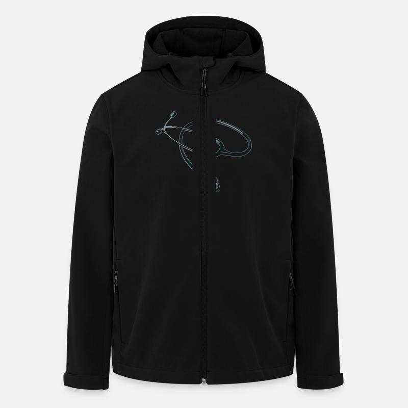 Stethoskop Arzt - Recycelte Männer Softshell-Jacke von Stanley/Stella - Schwarz
