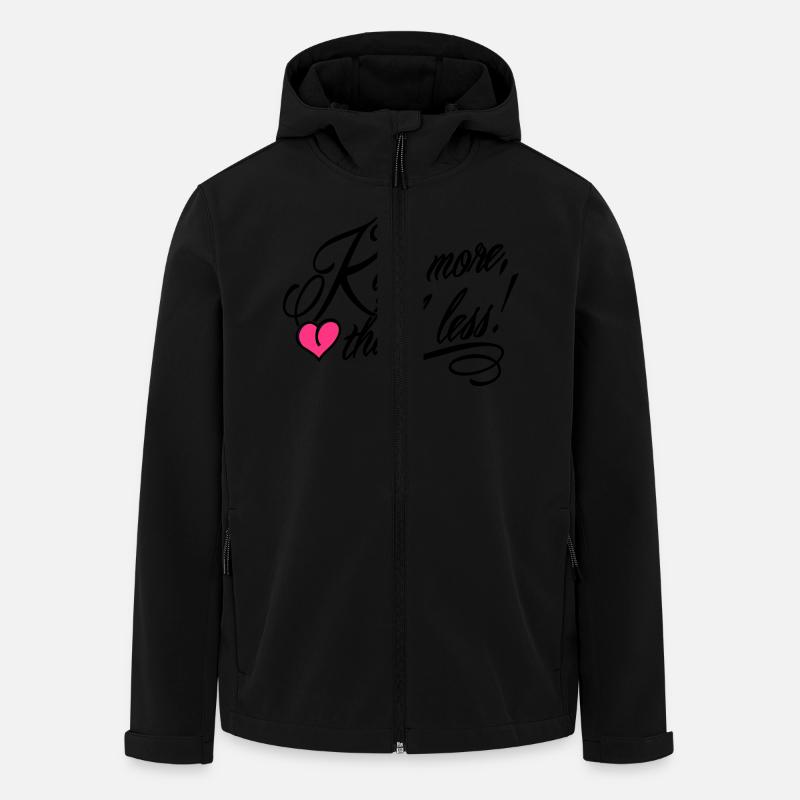 Kiss more, think less! - Recycelte Männer Softshell-Jacke von Stanley/Stella - Schwarz