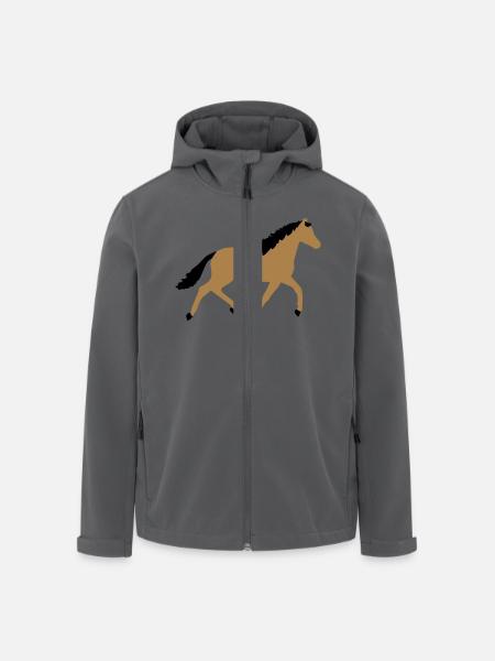 Pferd vektor - Recycelte Männer Softshell-Jacke von Stanley/Stella - Schwarz