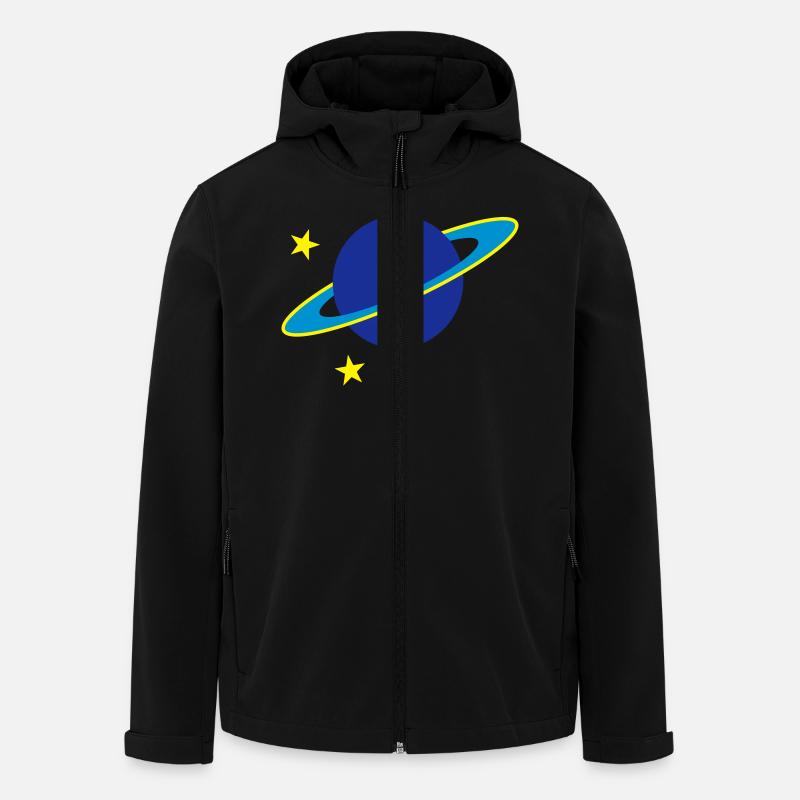 Saturn - Recycelte Männer Softshell-Jacke von Stanley/Stella - Schwarz