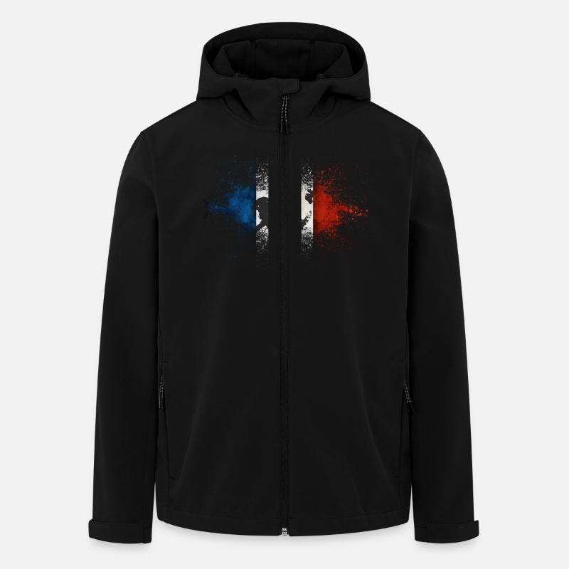 Französisch Flagge - Recycelte Männer Softshell-Jacke von Stanley/Stella - Schwarz