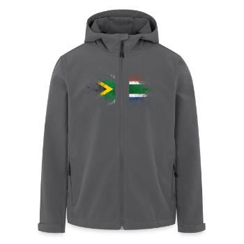 Africa Südafrika - Recycelte Männer Softshell-Jacke von Stanley/Stella - Schwarz - Vorne - AI Model Male 185 light (185cm)