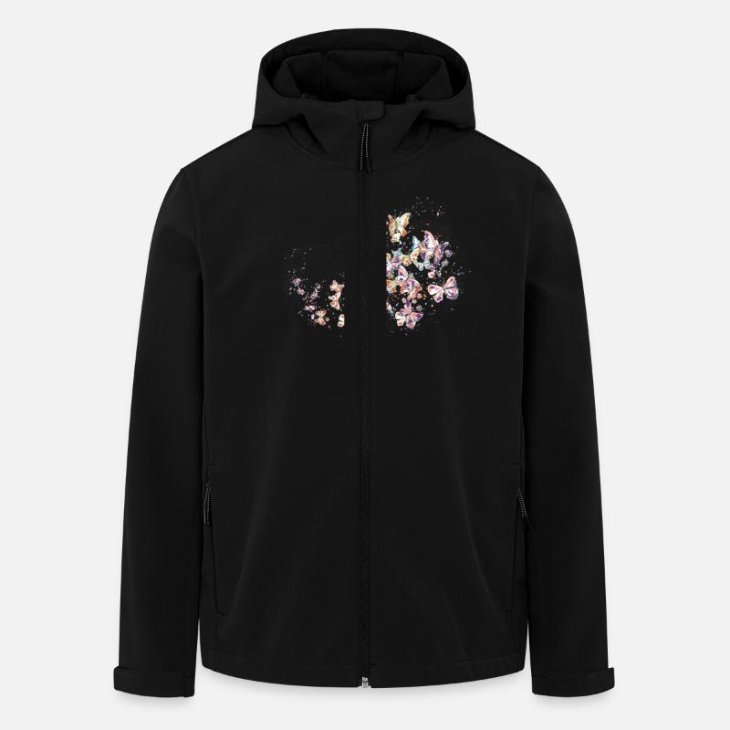schmetterling - Recycelte Männer Softshell-Jacke von Stanley/Stella - Schwarz