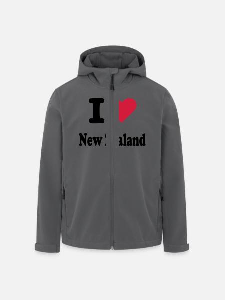 Neuseeland - Recycelte Männer Softshell-Jacke von Stanley/Stella - Schwarz