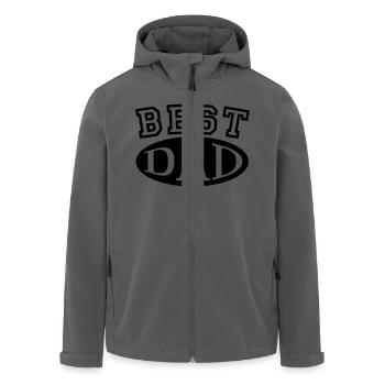 best dad - Men’s Recycled Softshell Jacket by Stanley/Stella - black - Front - AI Model Male 185 light (185cm)