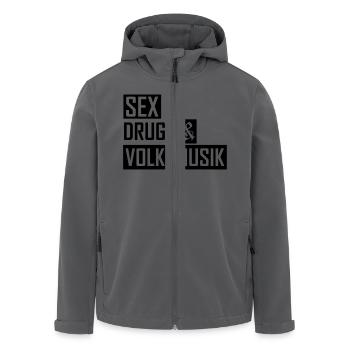 sex drugs & volksmusik - Men’s Recycled Softshell Jacket by Stanley/Stella - black - Front - AI Model Male 185 light (185cm)