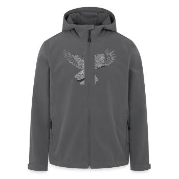 Magpies-Newcastle-darker - Men’s Recycled Softshell Jacket by Stanley/Stella - black - Front - AI Model Male 185 light (185cm)
