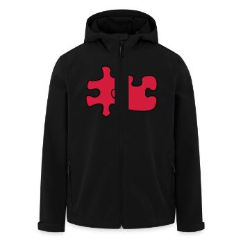 puzzle1 - Recycelte Männer Softshell-Jacke von Stanley/Stella - Schwarz - Vorne - AI Model Male 185 light (185cm)