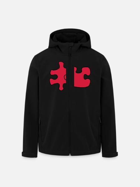 puzzle1 - Veste softshell homme en polyester recyclé Stanley/Stella - noir