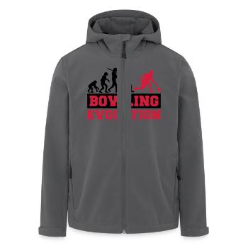 Bowling Evolution - Recycelte Männer Softshell-Jacke von Stanley/Stella - Schwarz - Vorne - AI Model Male 185 light (185cm)