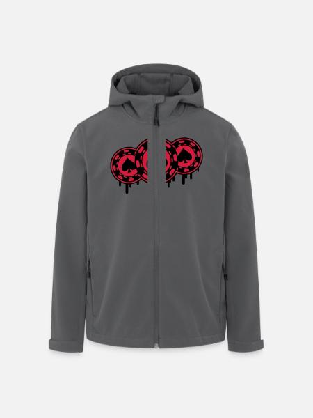 poker_chips_gr2 - Veste softshell homme en polyester recyclé Stanley/Stella - noir
