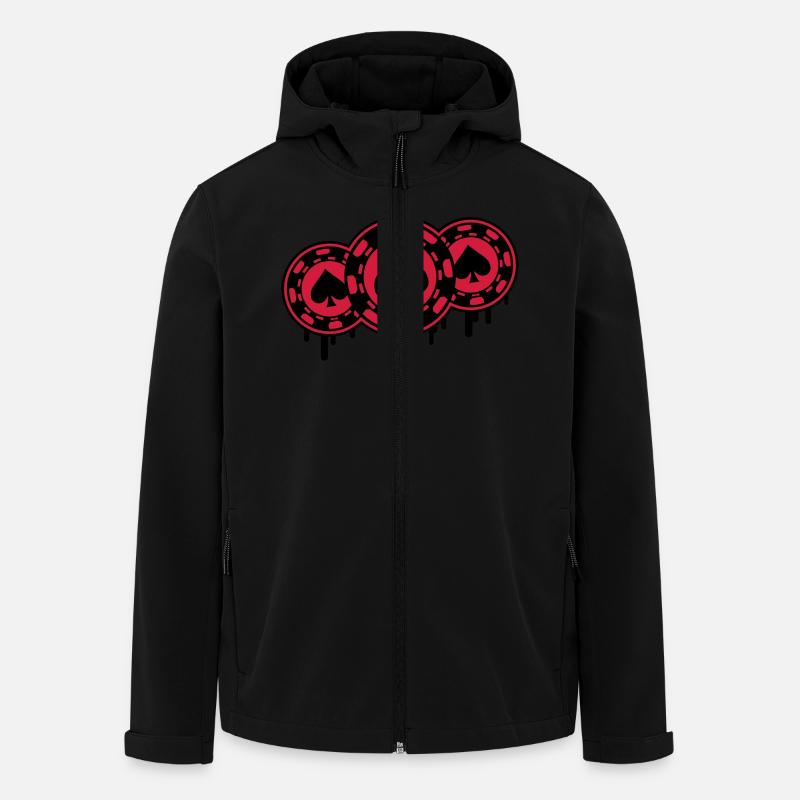poker_chips_gr2 - Recycelte Männer Softshell-Jacke von Stanley/Stella - Schwarz