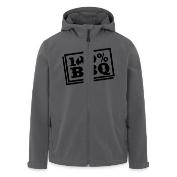 100_bbq_2_f1 - Recycelte Männer Softshell-Jacke von Stanley/Stella - Schwarz - Vorne - AI Model Male 185 light (185cm)