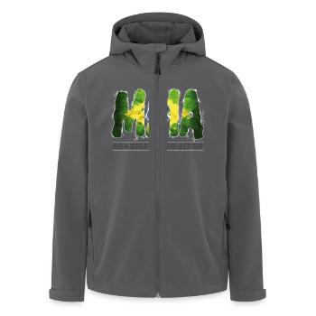 mma brazil - Men’s Recycled Softshell Jacket by Stanley/Stella - black - Front - AI Model Male 185 light (185cm)