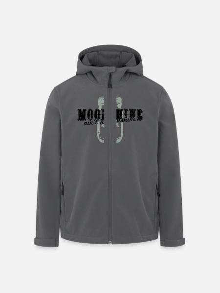 Moonshine + ain't no sunshine - Recycelte Männer Softshell-Jacke von Stanley/Stella - Schwarz