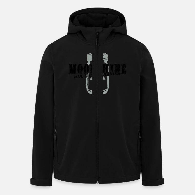 Moonshine + ain't no sunshine - Recycelte Männer Softshell-Jacke von Stanley/Stella - Schwarz