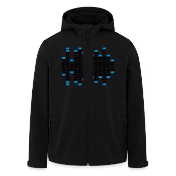 Music Sound Logo - Men’s Recycled Softshell Jacket by Stanley/Stella - black - Front - AI Model Male 185 light (185cm)