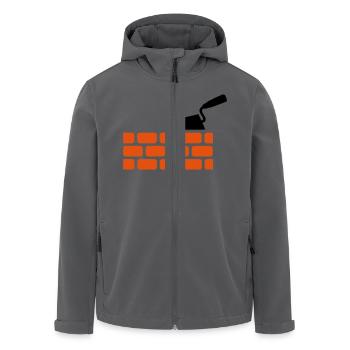 Maçon - Veste softshell homme en polyester recyclé Stanley/Stella - noir - Devant - AI Model Male 185 light (185cm)
