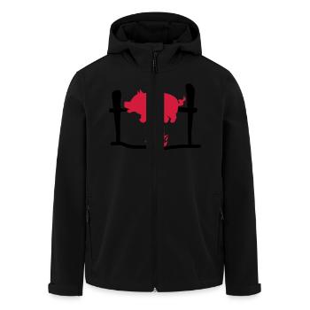 Grillen - Recycelte Männer Softshell-Jacke von Stanley/Stella - Schwarz - Vorne - AI Model Male 185 light (185cm)