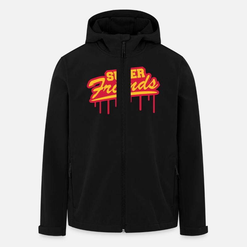 Super Best Friends Graffiti - Men’s Recycled Softshell Jacket by Stanley/Stella - black